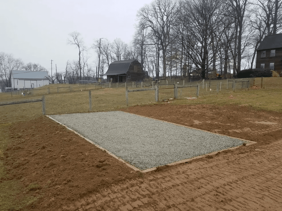 leveled patch of gravel