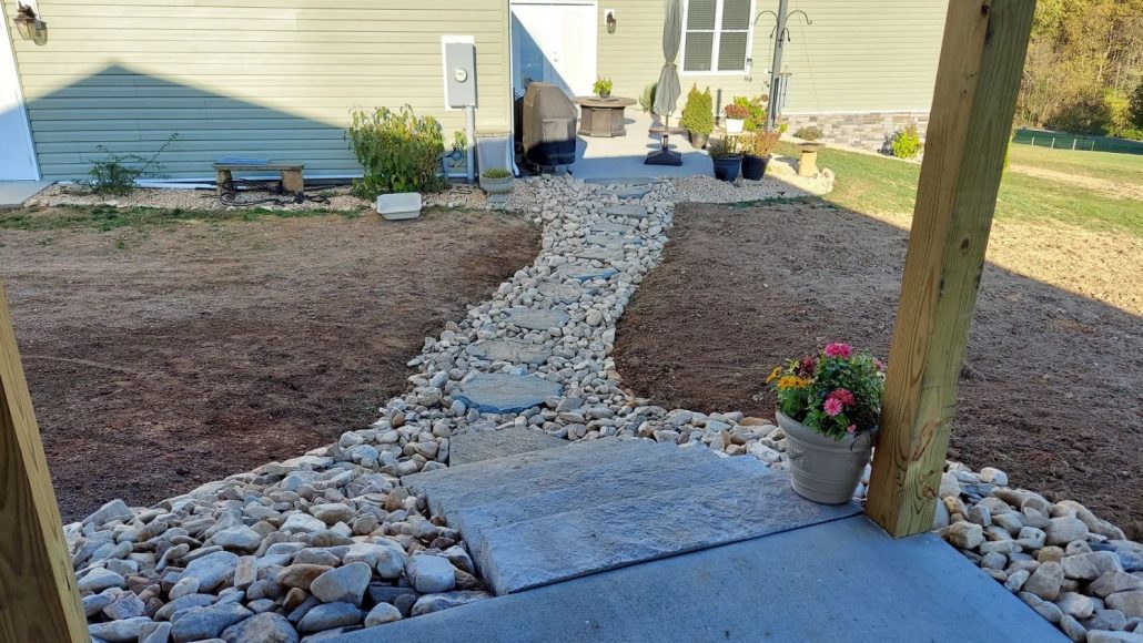 varied rock pathway